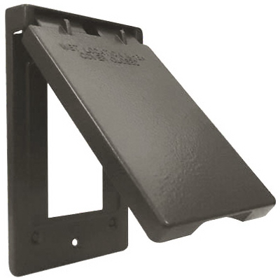 Hubbell Electrical 1c-gv-br Vertical Ground Fault Interrupter Single Gang Flip Cover, Bronze
