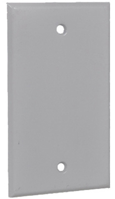 Hubbell Electrical 1bcx 1 Gang Rectangular Blank Cover, Gray