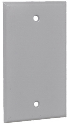 Hubbell Electrical 1bc 1 Gang Rectangular Blank Cover, Gray