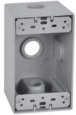 Hubbell Electrical Db50-3 Single Gang Deep Outlet Box, Gray