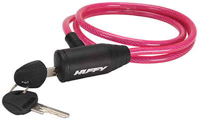 00234lk Translucent Cable Bike Lock, Pink