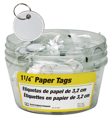 Hy-ko Products Kb144-bkt 1.25 In. Paper Tag, 25 Pieces