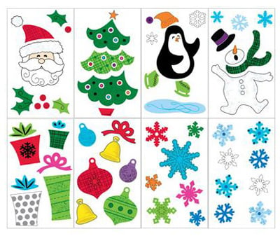 UPC 727223132744 product image for 13525D 5.5 x 12 in. Christmas Gel Cling pack of 24 | upcitemdb.com