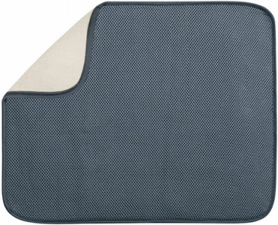 40132 Pewter-ivory Dry Mat, 18 X 16 In.