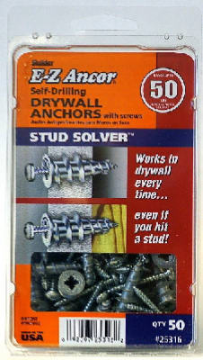 25316 50 Pack No.50 Stud Plastic Drywall Anchors