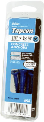 24150 6 Pack 0.19 X 1.25 In. Phillips Flat Head Concrete Anchors