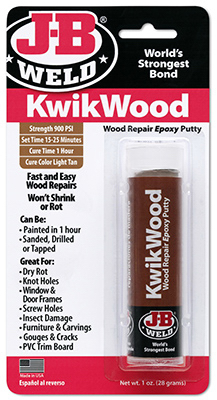8257 Kwik Wood Hand Mixable Epoxy Putty
