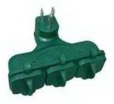 Kab-3flu Green 3 Outlet Heavy Duty Outdoor Adapter