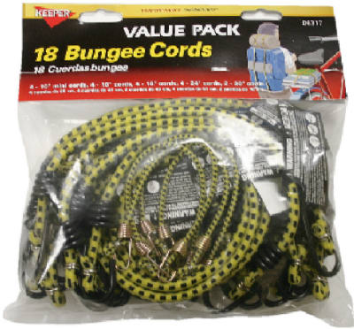 06317 Bungee Cord, 18 Piece