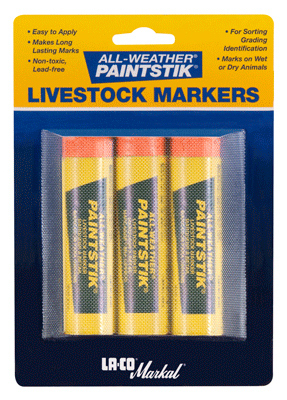 61134 3 Pack Orange Livestock Marker