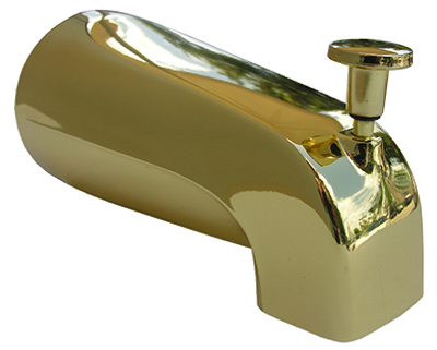 08-1059 Polished Brass Universal Tub Diverter Spout
