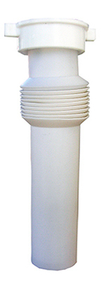 03-4317 Flexible Direct Connection Extension Tube, White - 1.5 X 12 In.