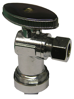 06-9293 Angle Stop Valve - 0.63 Od Quick Connect X 0.38 In.