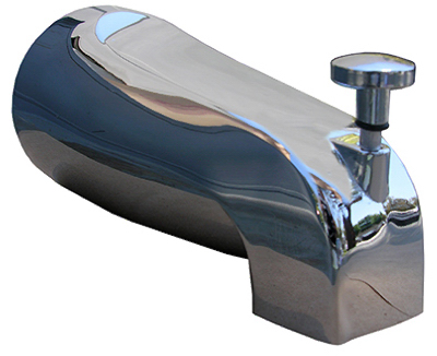 08-1037 Bathtub Diverter Spout, Chrome - 0.5 In.