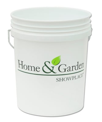 05glhgs Home And Garden White Plastic Pail - 5 Gallon