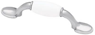 P50011h-chw-c5 5 In. Chrome & White Spoon Foot Pull