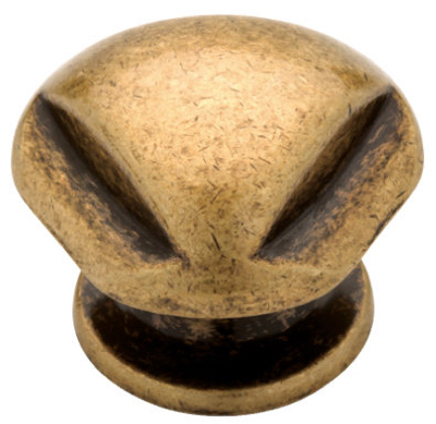62933ab 1.25 In. Antique Brass Triangle Top Knob