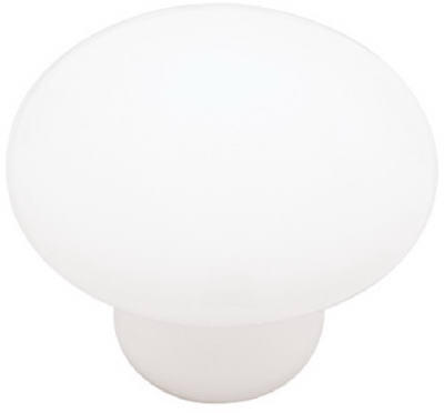P95713h-w-c7 Ceramic Round Knob, White - 1.38 In.