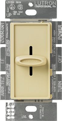 S-600h-iv 600w Single Pole Slide Dimmer, Ivory