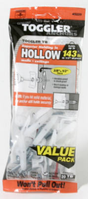 50525 0.38-0.5 In. Toggler Tb Hollow Wall Anchors, 20 Pack