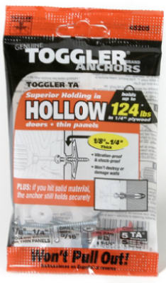 50275 0.13-0.25 In. Toggler Ta Hollow Wall Anchors, 5 Pack
