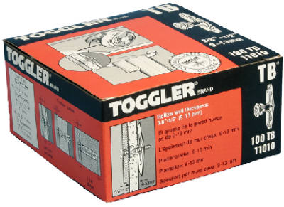 11010 0.38-0.5 In. Toggler Tb Hollow Wall Anchors, 100 Pack