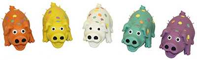 61094 3 In. Mini Latex Covered Animal Dog Toy