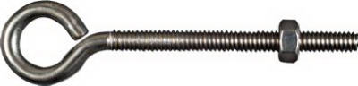 N221-606 0.25 X 4 In. Eye Bolts, Stainless Steel