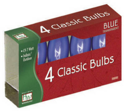 1095b-88 120v Blue Transparent Intermediate Base Replacement Bulb - 4 Pack