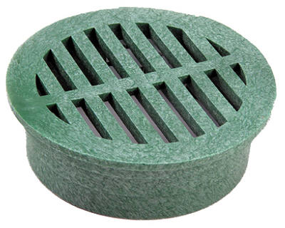 50 6 In. Round Structural Foam Polyolefin Grate, Green