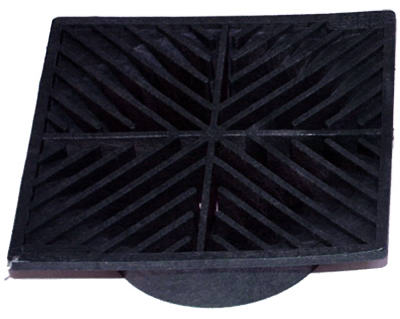 4 6 In. Black Square Structural Foam Polyolefin Grate