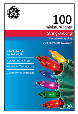 Ge60215 100 Light Multi String Long Light Set