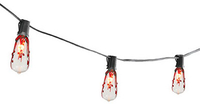 V33159-88 10 Light Flickering Edison Style Glass Bulb Set