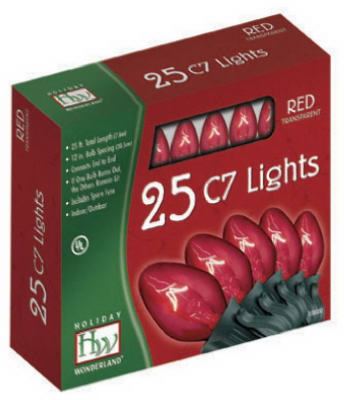 525r-88 Hw 25 Light C7 Red Transparent Light Set