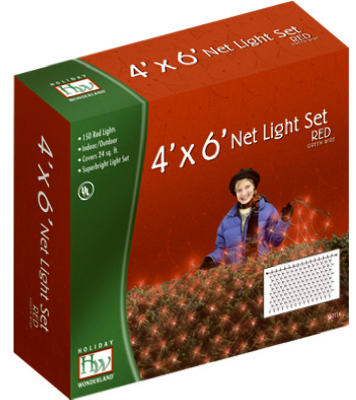 48953-88 Hw Red Bulbs Net-style Light Set, 150 Count