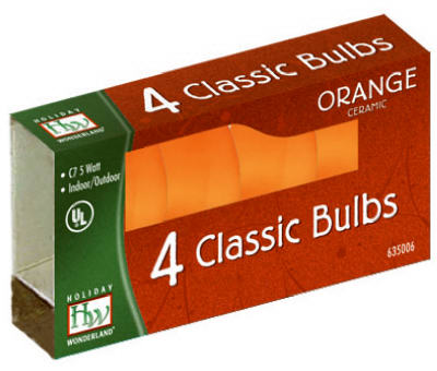 1074o-88 Hw C7 Orange Ceramic Replacement Bulbs, 4 Pack