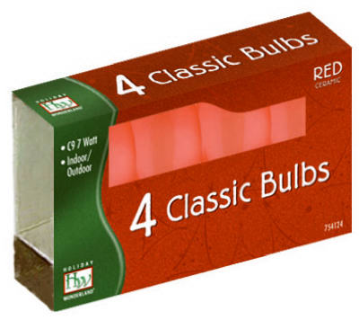 UPC 052088066867 product image for 1094R-88 HW C9 Red Ceramic Replacement Bulb- 4 Pack | upcitemdb.com