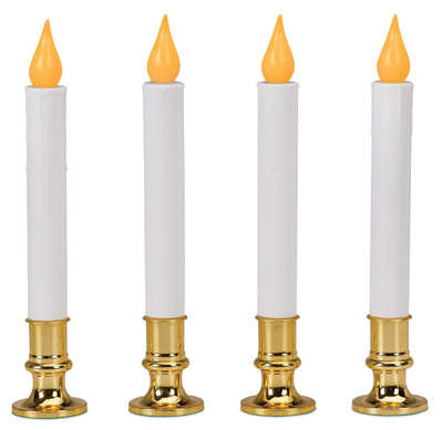 V24329-88 9 In. Battery Operated Flickering Led Candle, 4 Pack