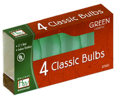 1074g-88 120v Green Ceramic Candelabra Base Replacement Bulbs