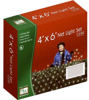 48950-88 Clear Bulbs Net-style Light Set With End Connector, 150 Ct.