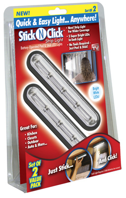 Sncslr-mc12 2 Pack, Stick N Click Strip Light