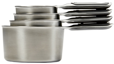 11132000 Stainless Steel Measuring Cups, 4 Piece