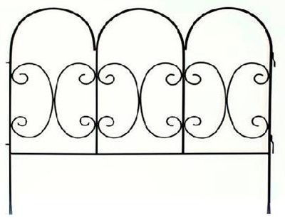 87402 Black Decorative Scroll Fence Panel