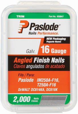 650232 2.5 In. Angle Finish Nail, 16 Gauge