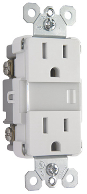 Ntl885tricc6 Nightlight & Double Receptacle, 15a, Ivory