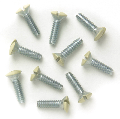 510icc20 Wall Plat Screw, Ivory - 10 Pack