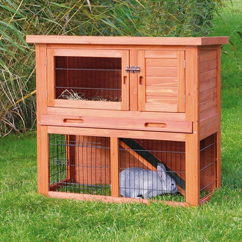 Rabbit Hutch With Sloped Roof, Small
