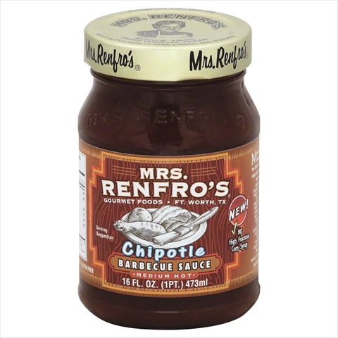 UPC 041235000359 product image for Mrs Renfro 16 oz. Medium Hot Chipotle Barbecue Sauce Case Of 6 | upcitemdb.com