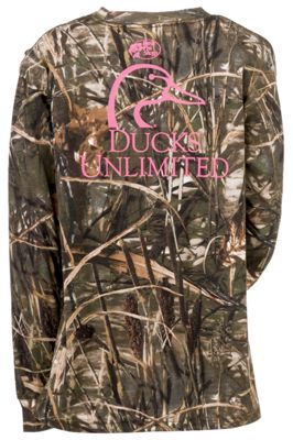 UPC 099413207922 product image for Ducks Unlimited 6061250442J Long Sleeve Camouflage Logo T-Shirt for Men - Realtr | upcitemdb.com