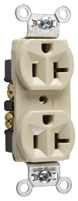 Crb5362icc12 Heavy Duty Duplex Outlet, 20a, Ivory